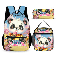 Cute Little Panda Custom Backpack - Personalized Name - Back-to-school Gifts
