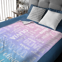 Personalized Custom Name Blanket - Gifts For Family