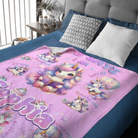 Custom Blanket with Childlike Style - Personalized Name