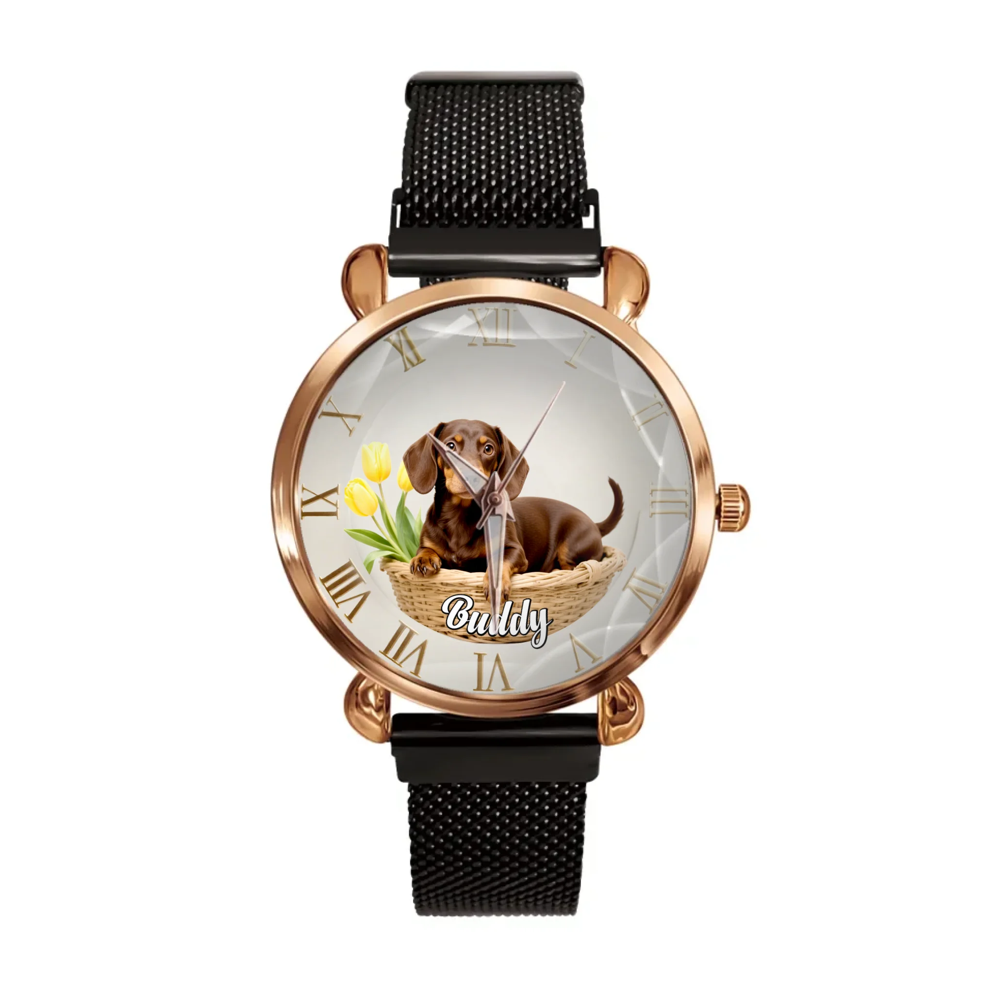 Customised Dog Watch - Dog-themed Watch with Personalised Name and Photo - A Gift For Family,Friend,Dog Lovers