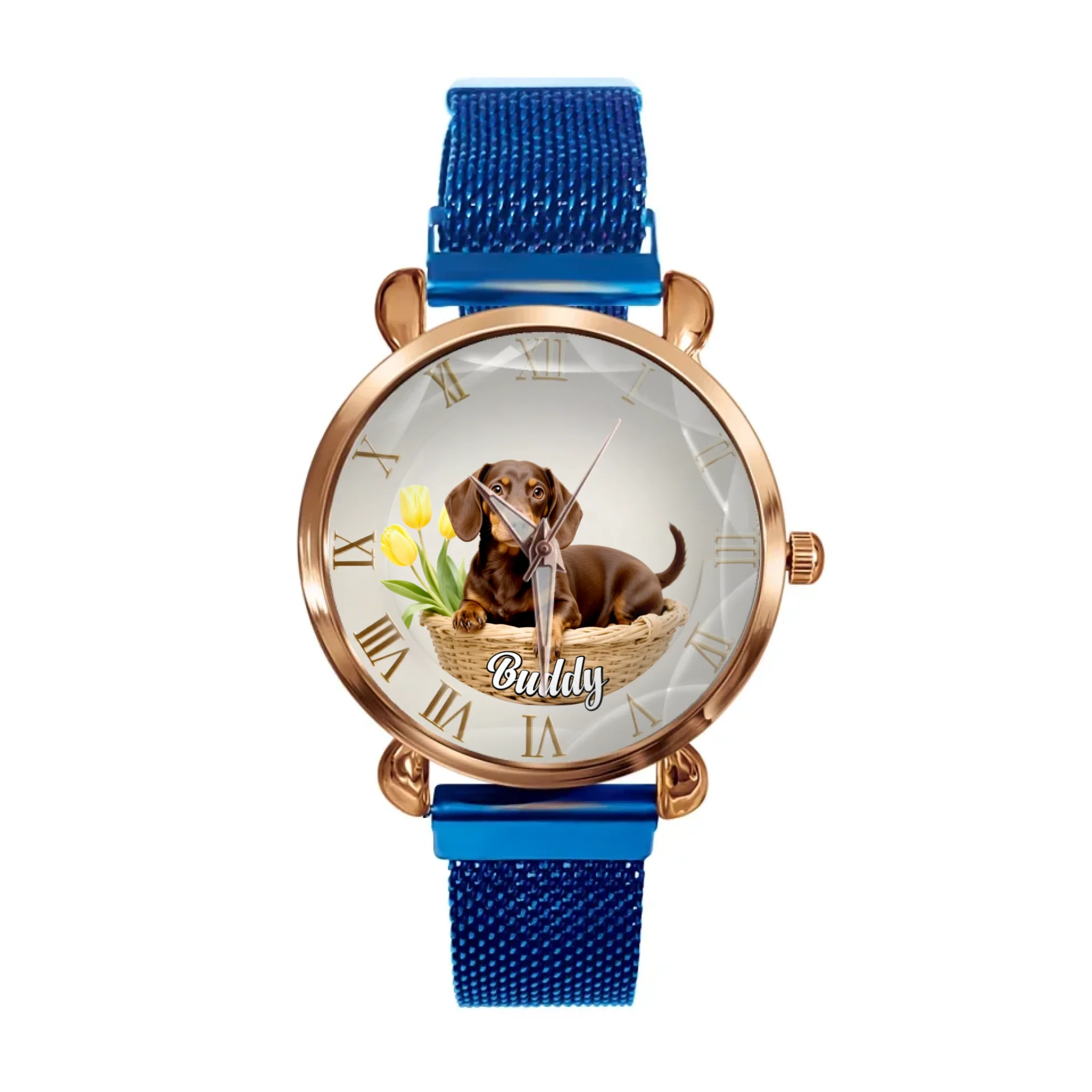 Customised Dog Watch - Dog-themed Watch with Personalised Name and Photo - A Gift For Family,Friend,Dog Lovers