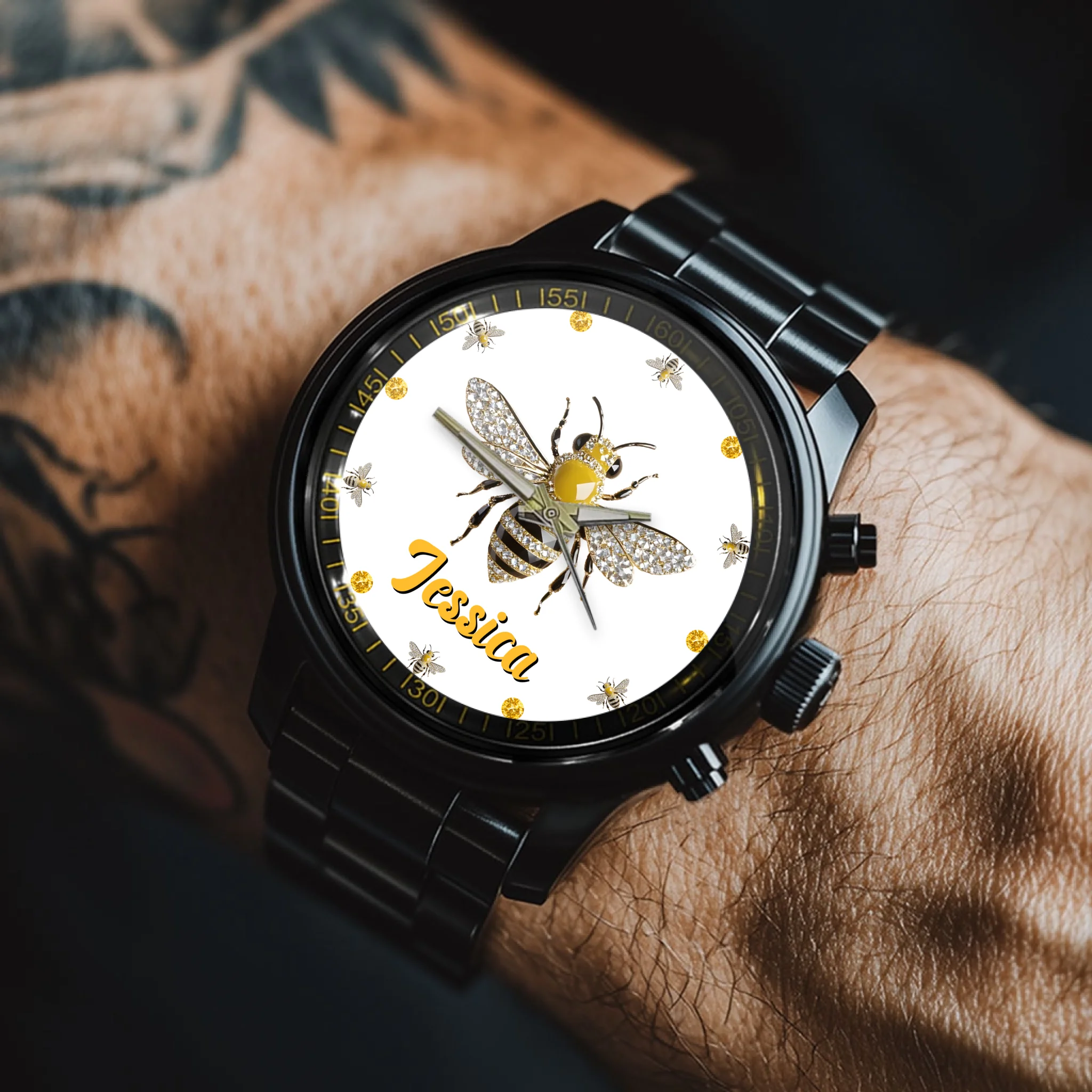 🐝Diamond Bee Customized Watch - Personalized Name Watch copy