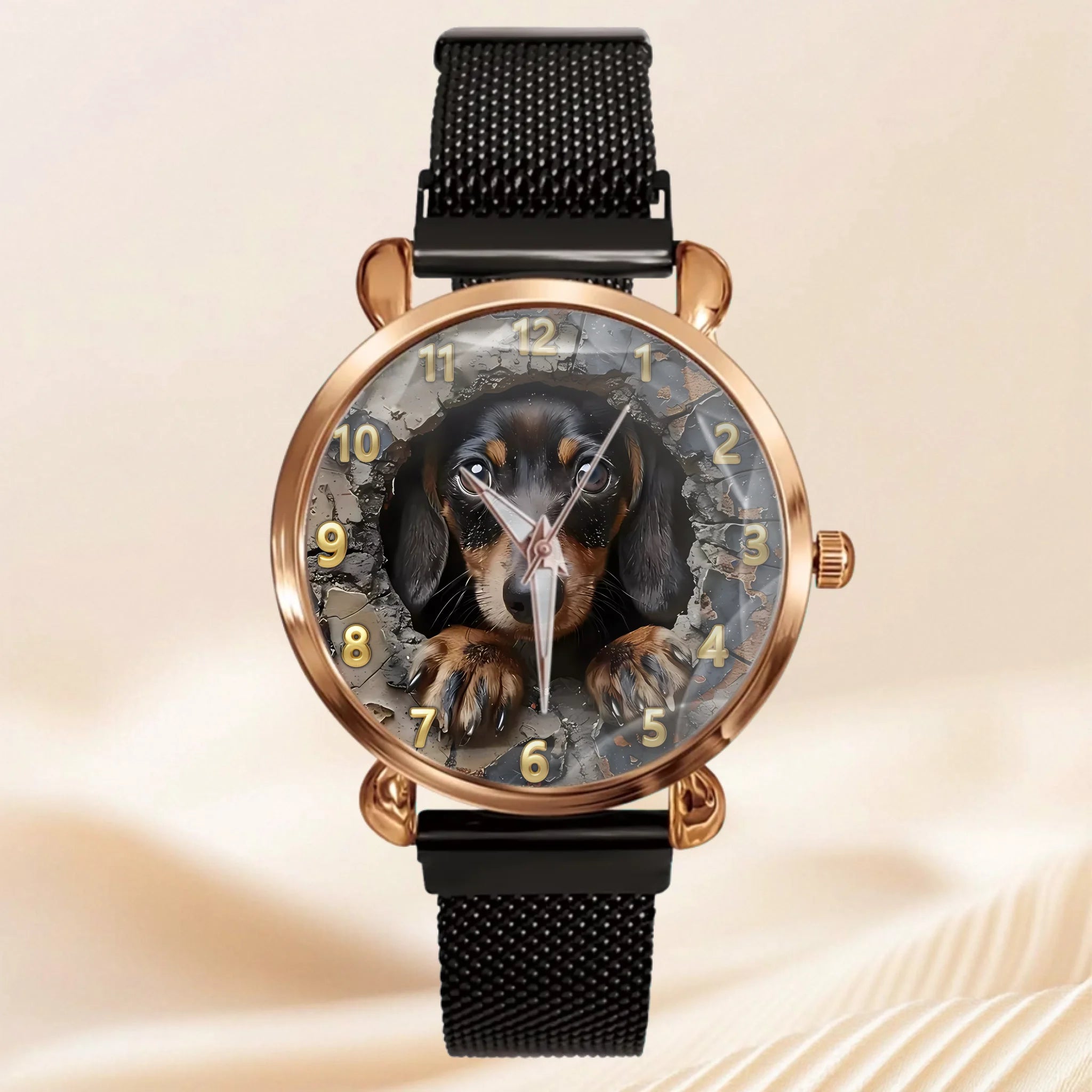 Customised Dog Watch - Dog-themed Watch with Personalised Name and Photo - A Gift For Family,Friend,Dog Lovers,Dog Owners