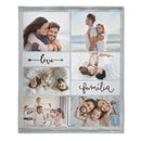 Personalized Family Photo Collage Blanket Custom Picture Throw Gift for Couples and Parents