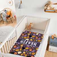Custom Halloween Name Blanket – Personalized Pumpkin & Ghost Letter – Gift for Kids