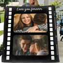 Personalized Film Strip Photo Blanket – Love You Forever Gift for Couples & Families