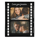 Personalized Film Strip Photo Blanket – Love You Forever Gift for Couples & Families