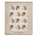 Personalized Milestone Baby Blanket From Newborn to One Year of Love in Photos