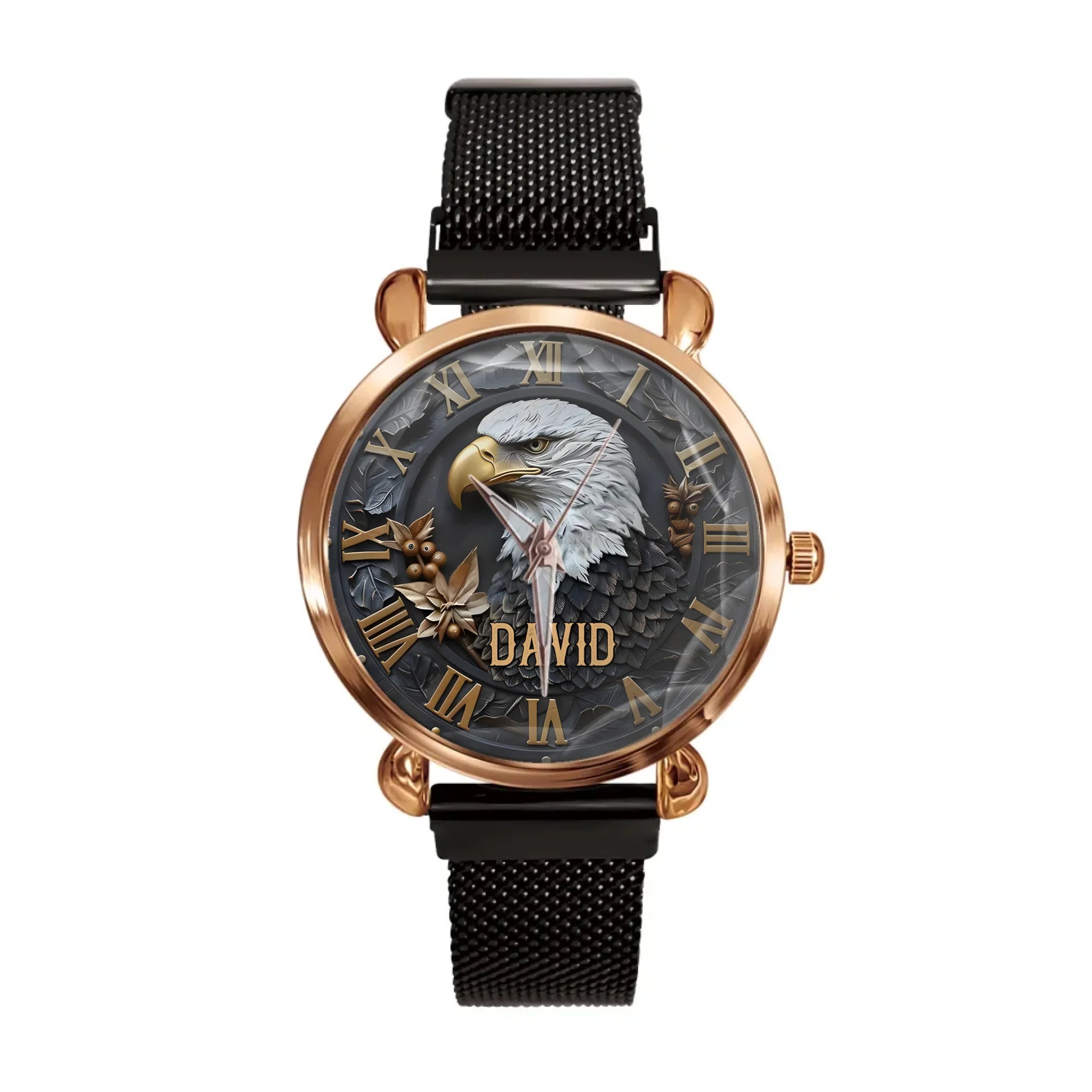 Strong Bald Eagle - Personalized Hand Watch - Gifts for Wildlife Lovers