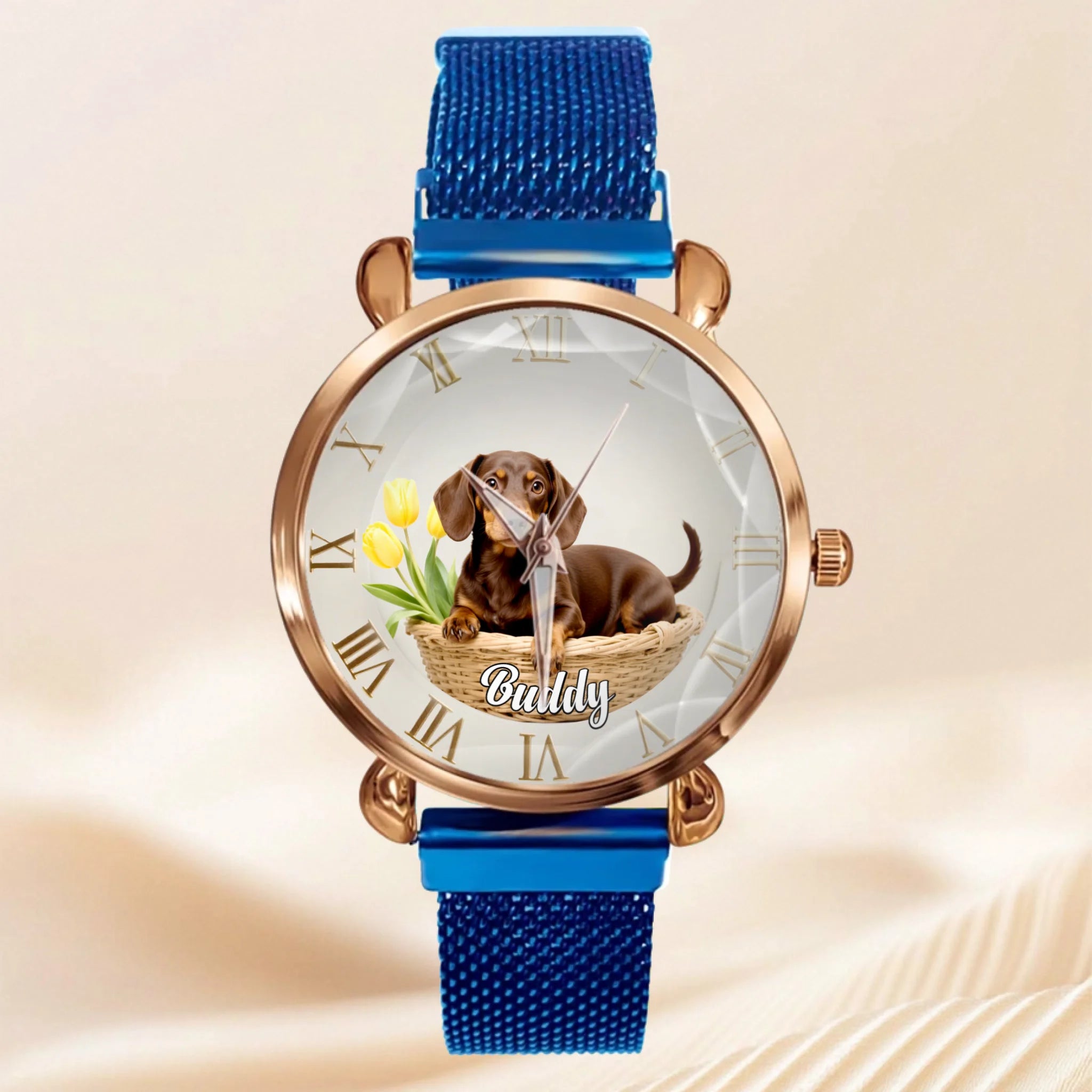 Customised Dog Watch - Dog-themed Watch with Personalised Name and Photo - A Gift For Family,Friend,Dog Lovers