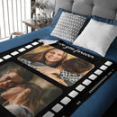Personalized Film Strip Photo Blanket – Love You Forever Gift for Couples & Families