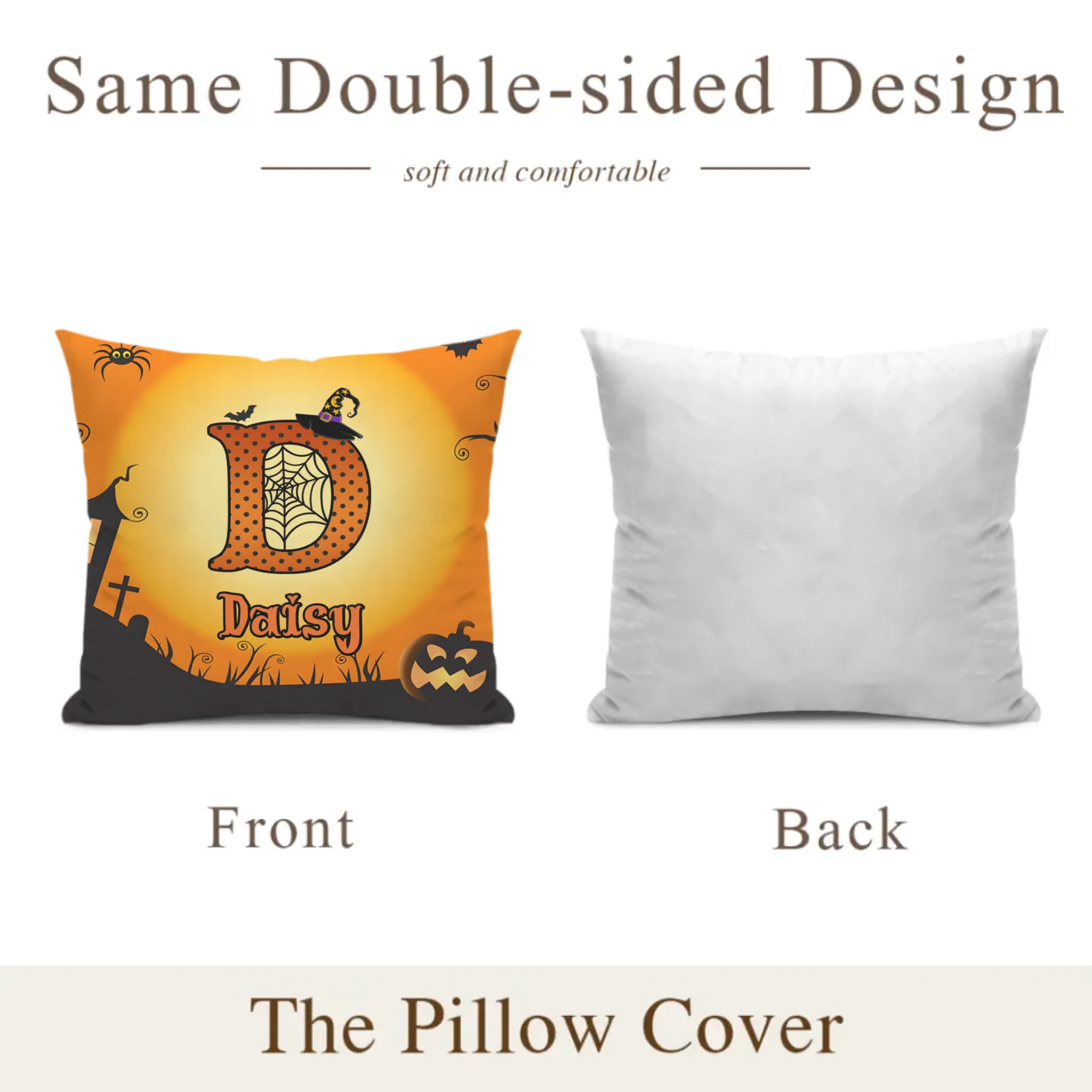 Custom Initial & Name Pillow – Personalized Letter Cushion with Name – Gift for Kids, Girls & Boys