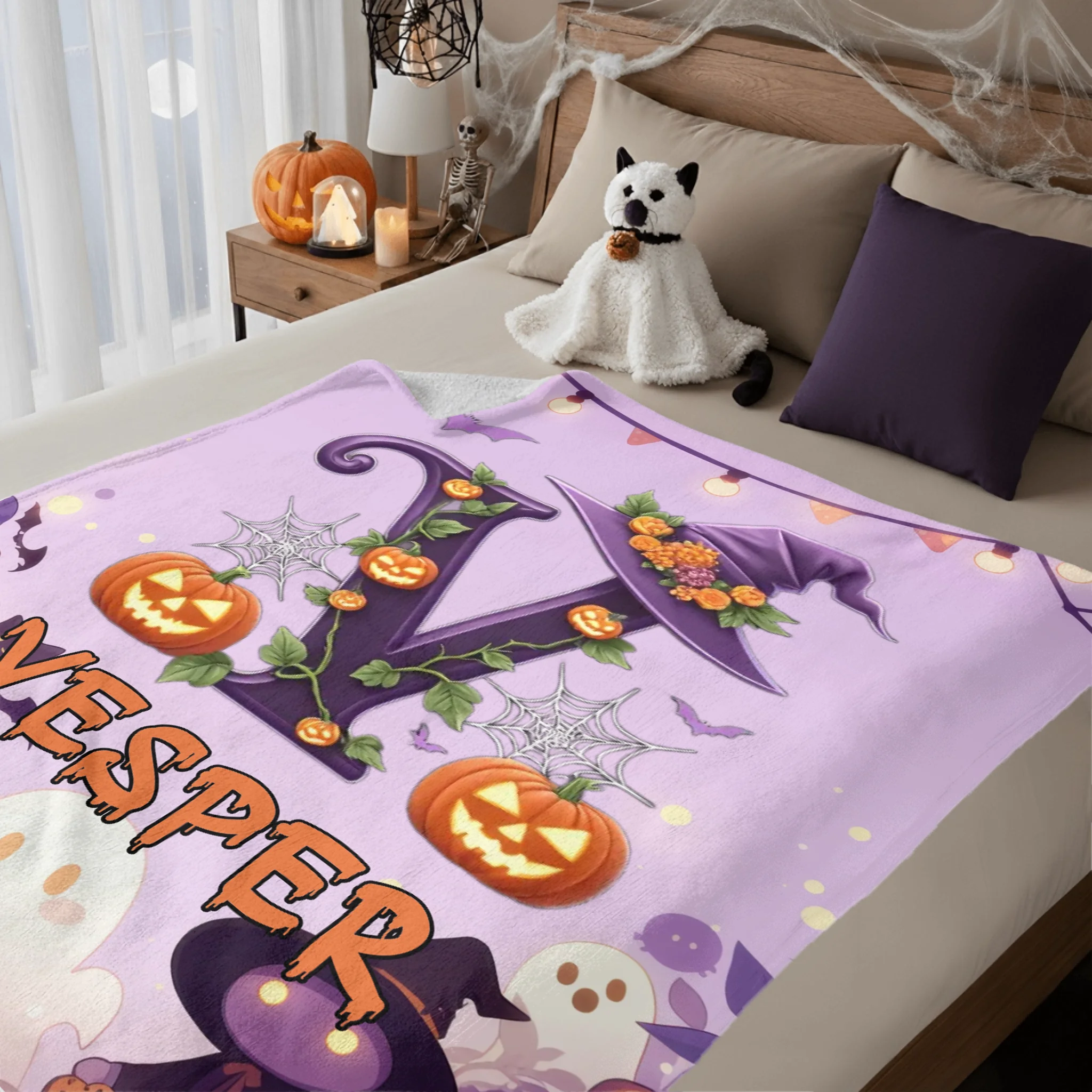 Halloween bed blanket