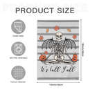 Pumpkin Skull - Scary Halloween Personalised Double Sided Flag - Gift For The Party