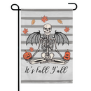 Pumpkin Skull - Scary Halloween Personalised Double Sided Flag - Gift For The Party
