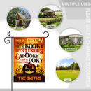 There're Creepy And There're Kooky - Personalized Funny Cat Flag, Halloween Ideas.