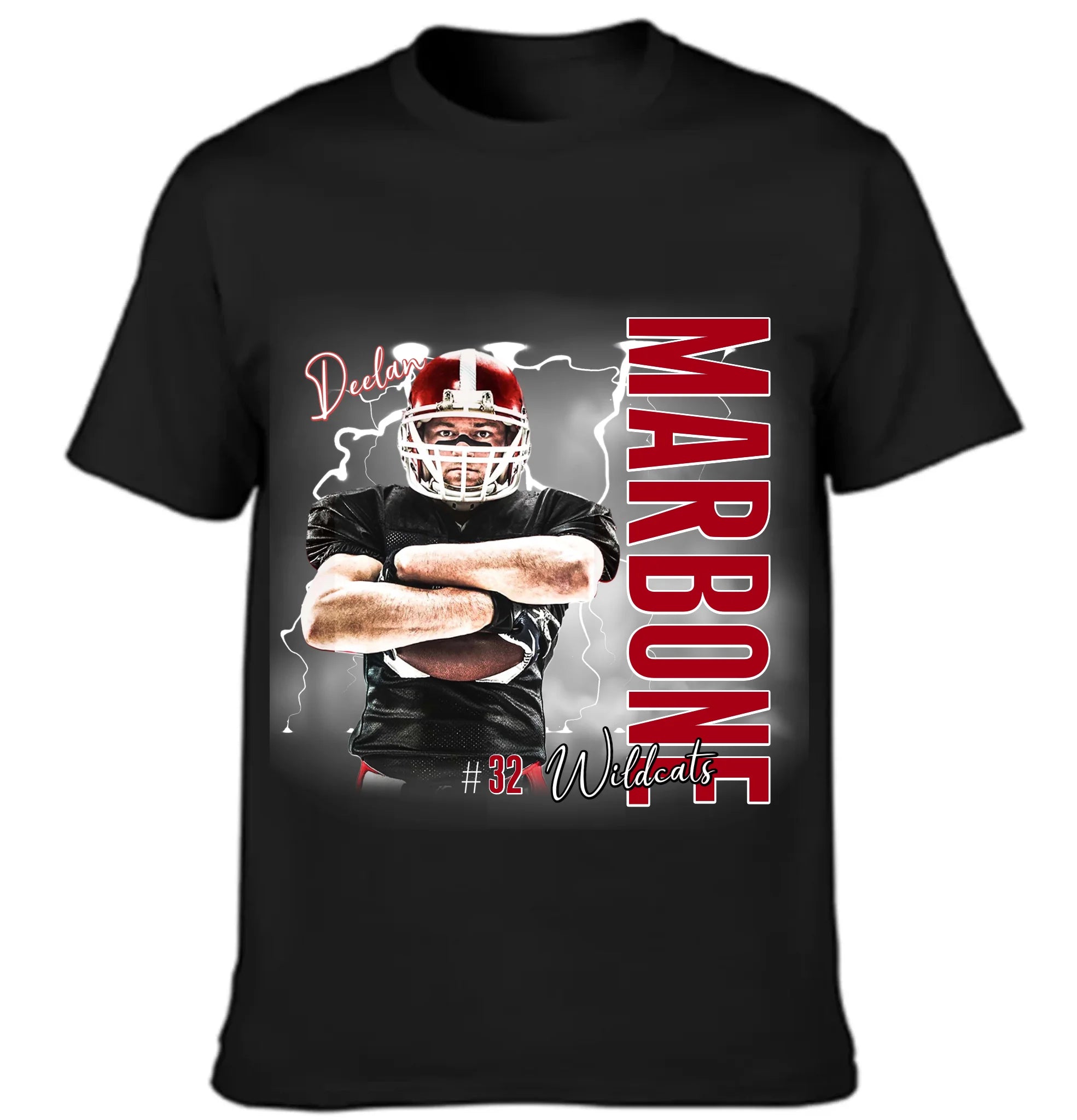 Custom Football Player Clothing– Personalized Sports Jersey Tee with Name & Number – Gift for Men, Teens & Fans