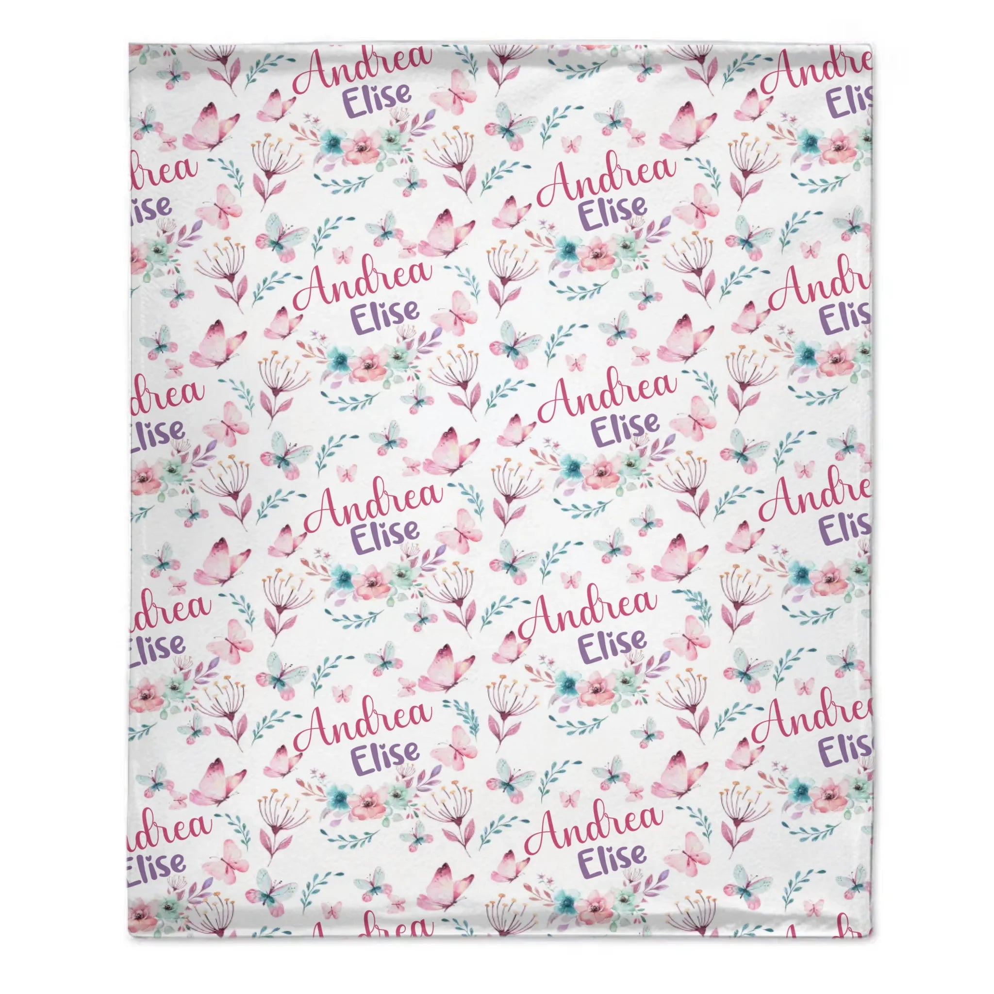 Butterfly Nursery Theme, Baby Girl Blanket With Name