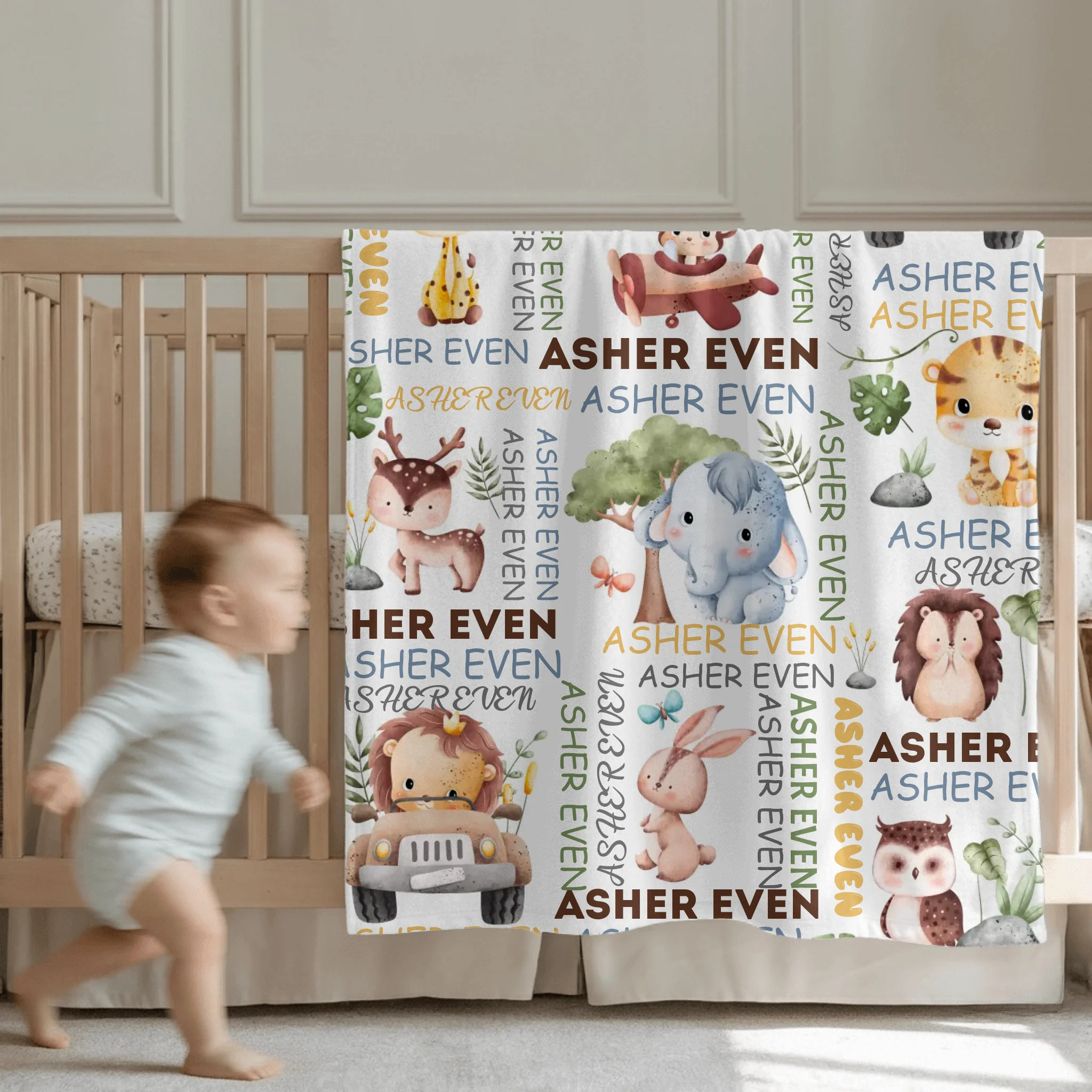 Crib blanket mockup