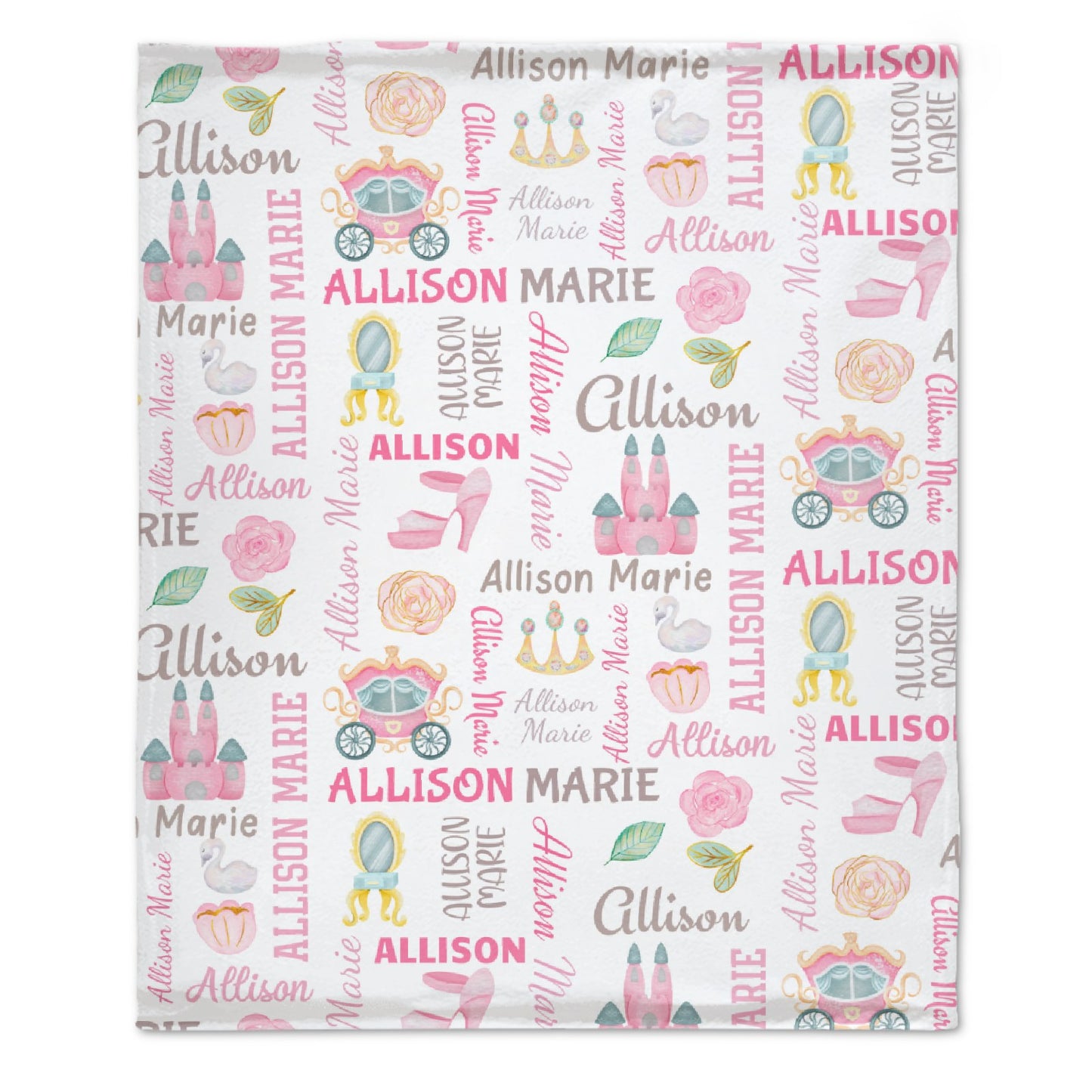 Free Shipping✈️Fairy-Tale Princess Castle Custom name baby blanket