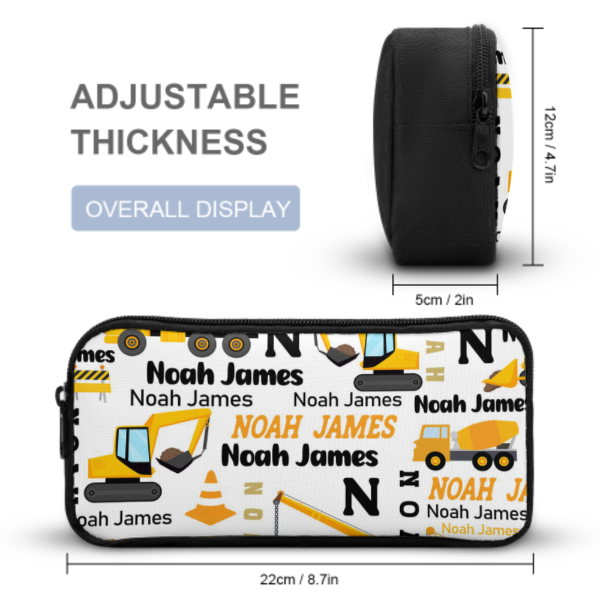 Personalized Construction Trucks Backpack For Kids