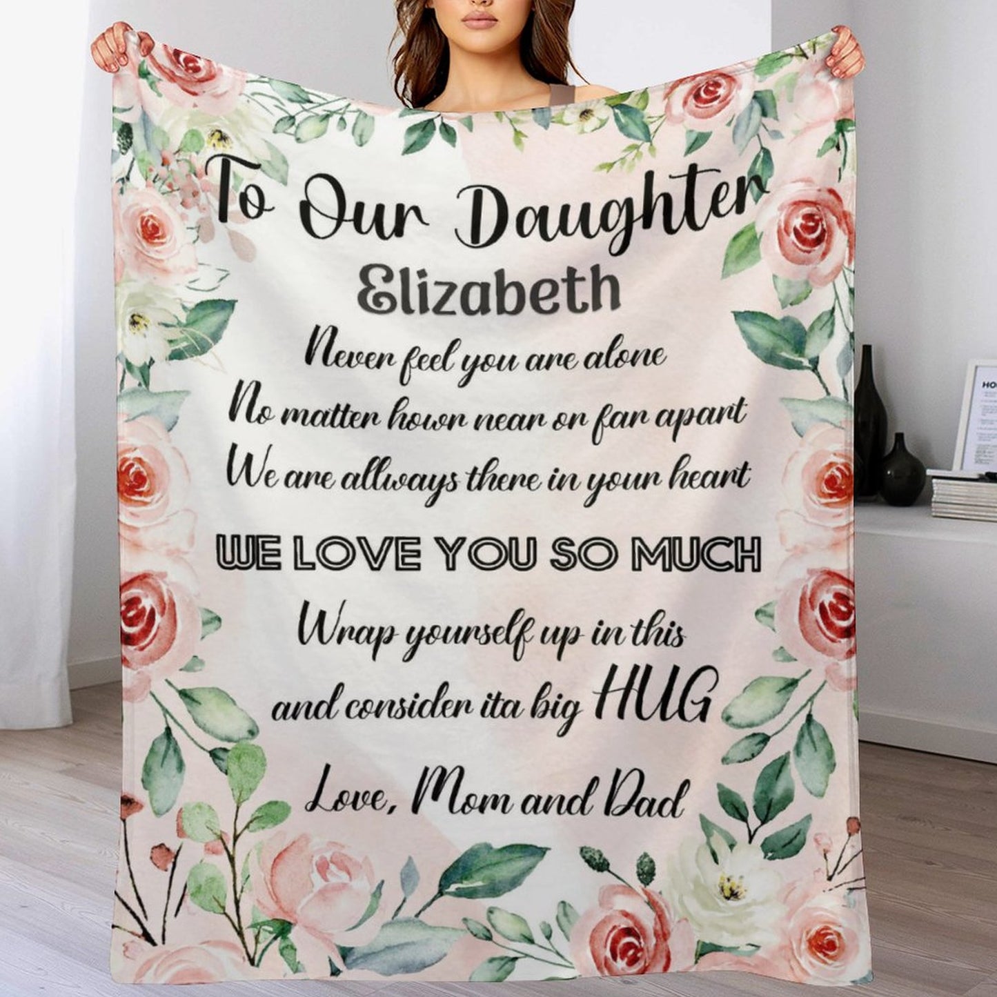 Free Shipping✈️Personalized Custom Name Blanket-To Our Daughter To My Daughter