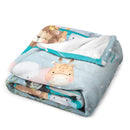 Blue Adventure Awaits Watercolor Safari Animals Custom Name Blanket