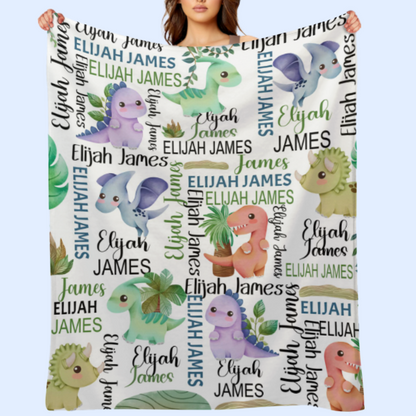 Livraison gratuite✈️Cute Dinosaur Customed Blankets 