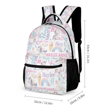 Free Shipping✈️Rainbow Unicorn Name Custom Backpack