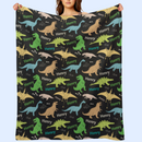 Personalized Custom Name Cute Dinosaur Blanket - Gifts for Kids