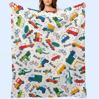 Cartoon Truck Blanket - Blanket for Kids