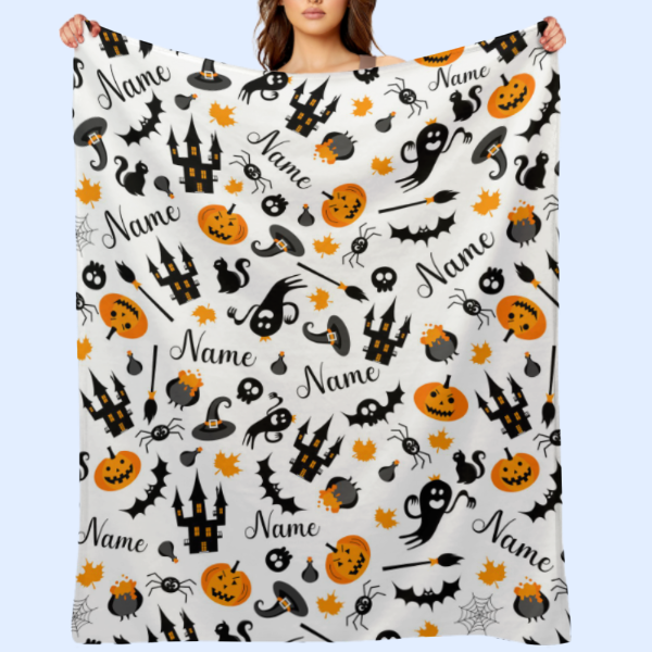 Free Shipping✈️Halloween Name Personalized Custom Blanket