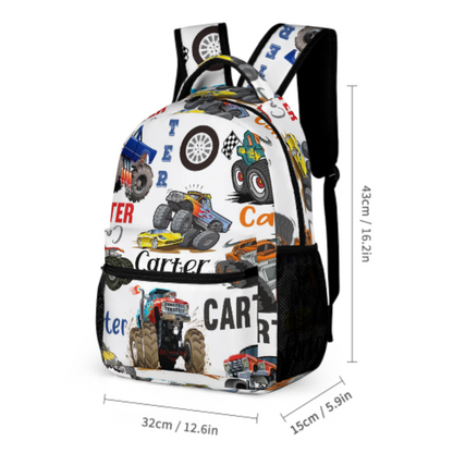 Free Shipping✈️Personalized Name Customized Monster Truck Backpack