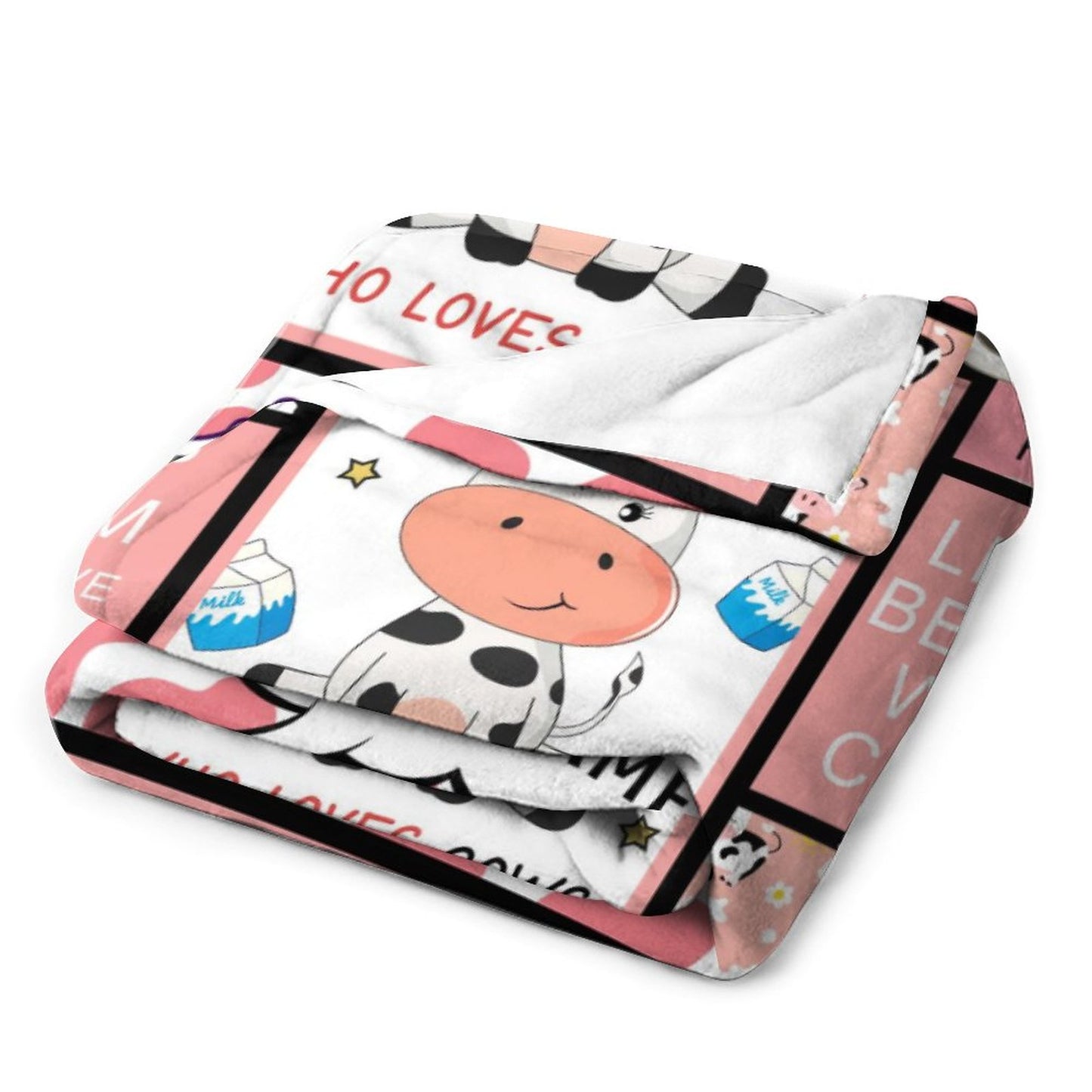 Free Shipping✈️Personalized Cow Print Blanket with Name