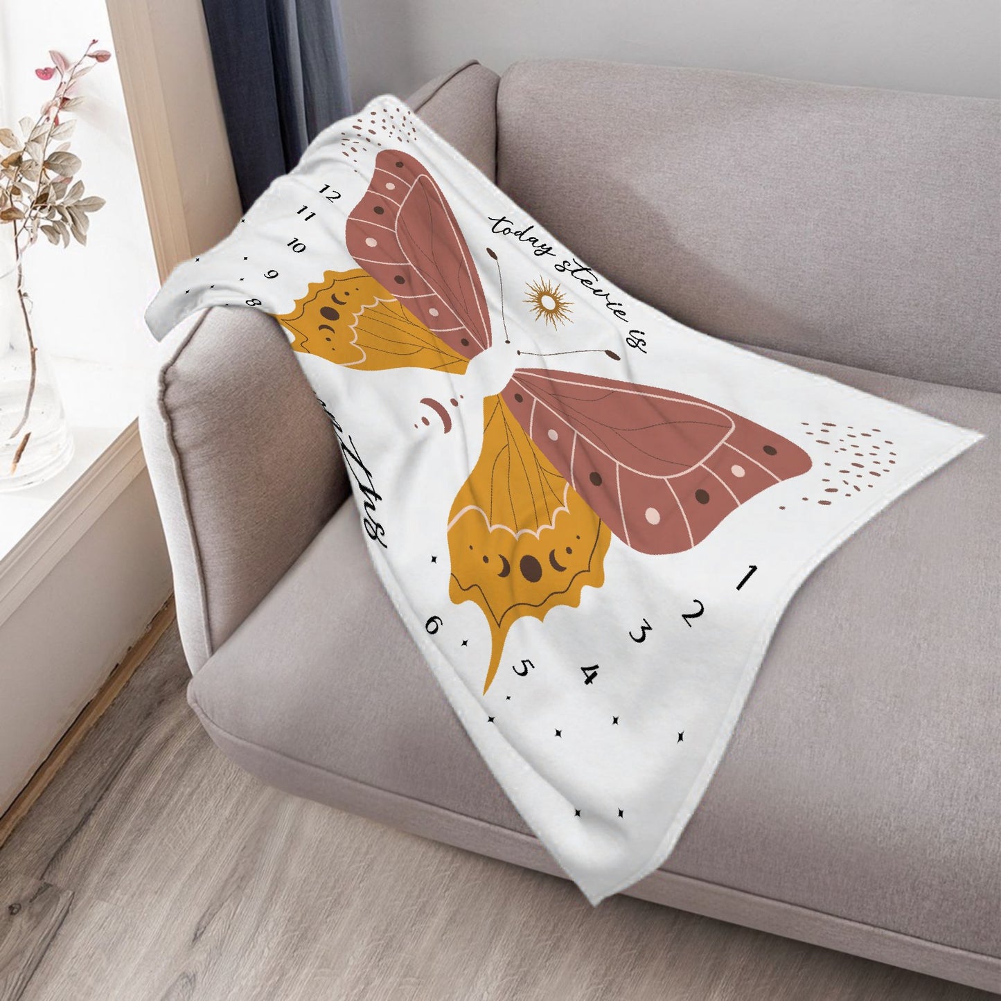 Free Shipping✈️ Boho Mystical Butterfly Wings - Baby Name Blanket