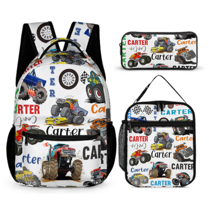 Free Shipping✈️Personalized Name Customized Monster Truck Backpack