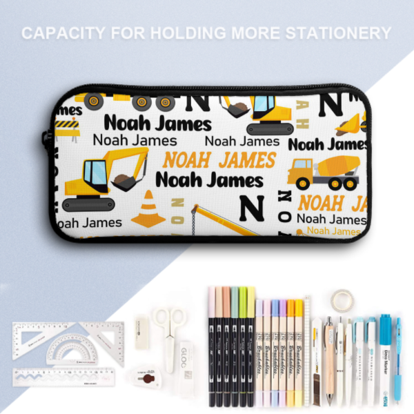 Personalized Construction Trucks Backpack For Kids