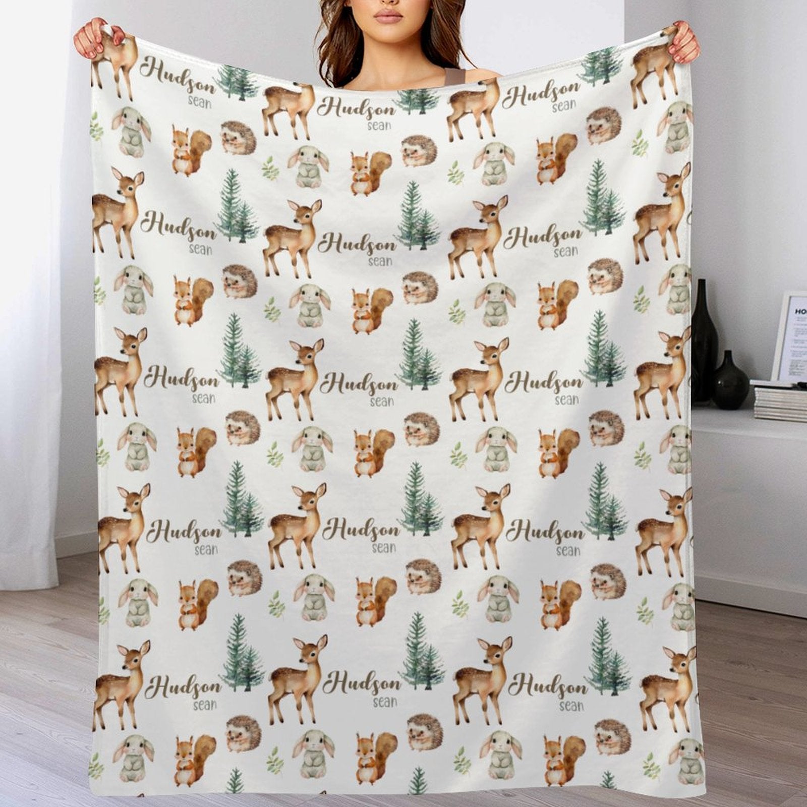 Personalized Woodland Animal Baby Name Custom