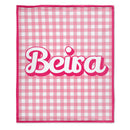 Pink Personalized Name Custom Blanket