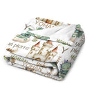 Personalized Name Dragon Castle Baby Blanket