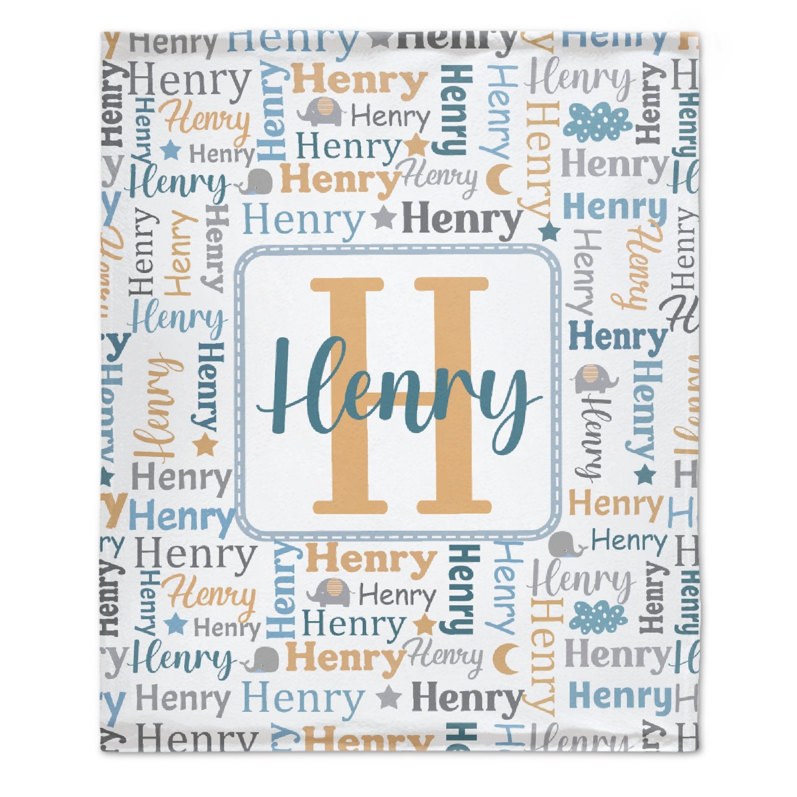 Collage Name Personalized Blanket