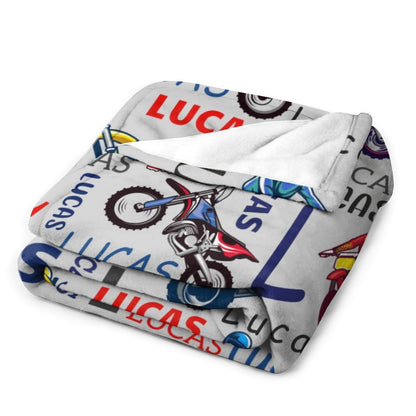 Free Shipping✈️Personalized Custom Name Dirt Bike Motocross Blanket