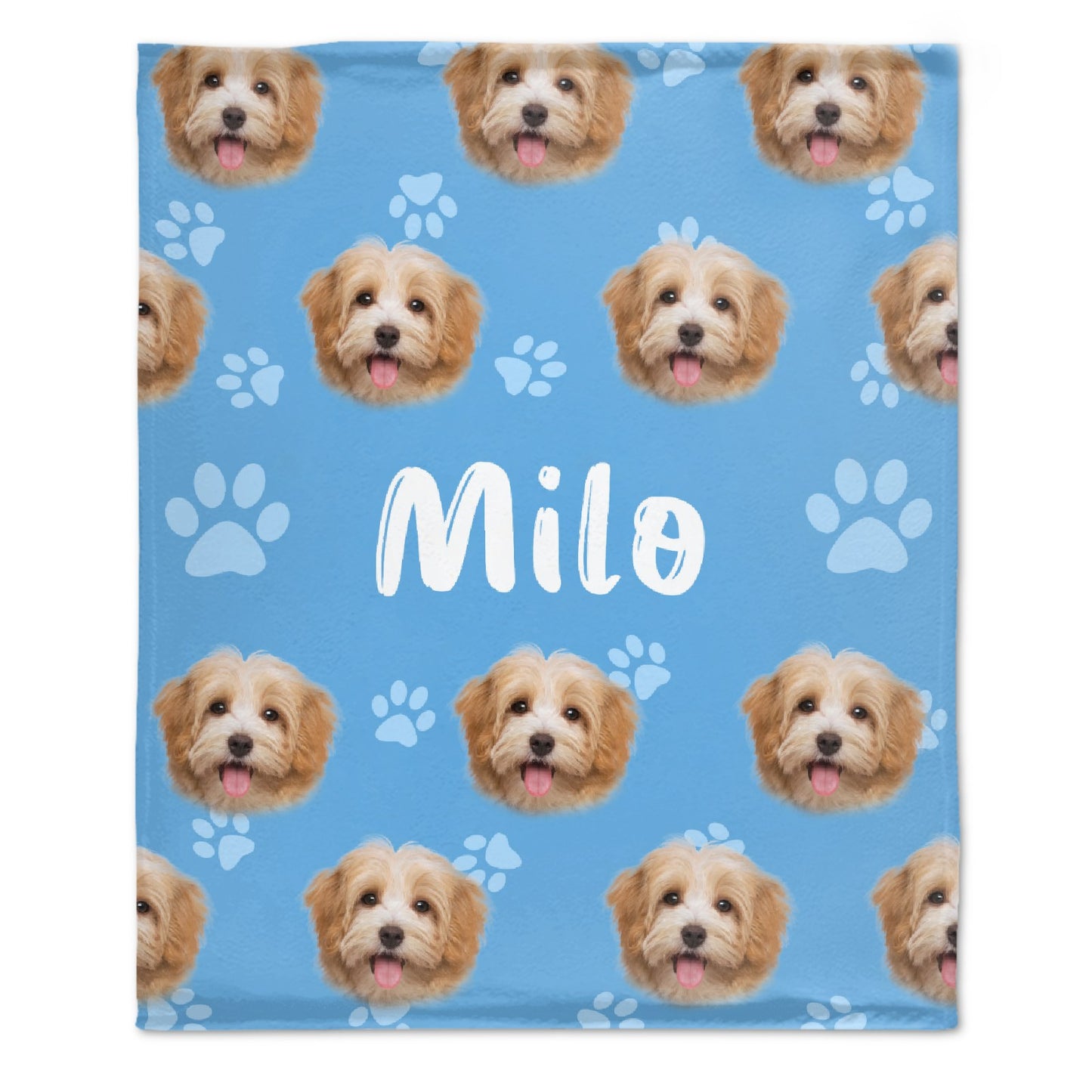 Personalized Custom Name Pet Face Blanket - Unique Gifts for Pet Lovers