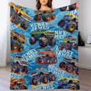 Personalized Truck Car Pattern Name Custom Blanket