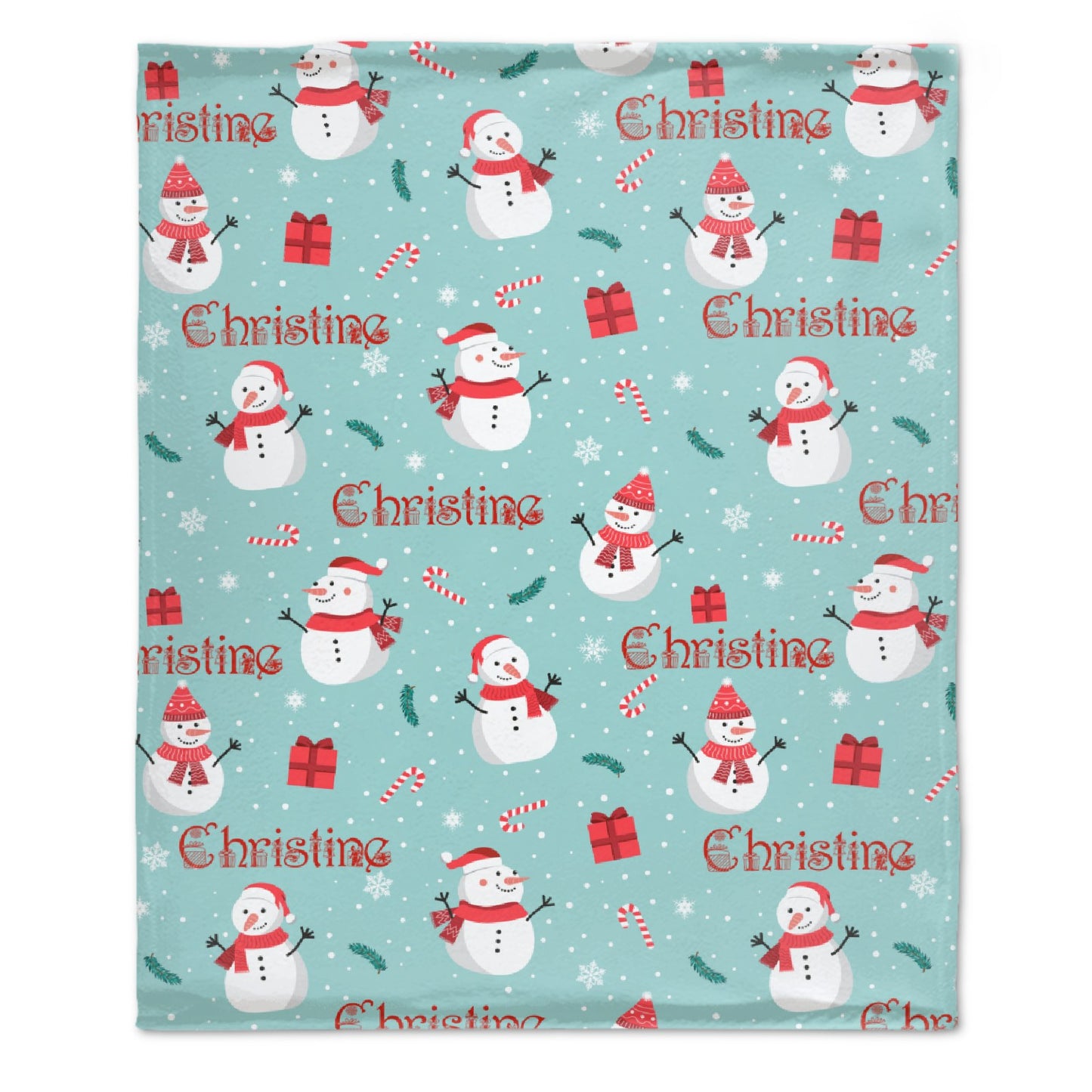 Free Shipping✈️Christmas Snowman Personalized Name Blanket Christmas Gift