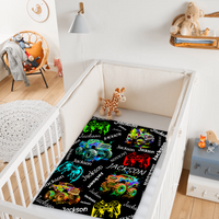 Game Controller Truck Blanket, Gamer Gift for Kids Boys Teen Adults