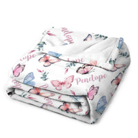Custom Butterfly Name Blanket-Gift for Kids