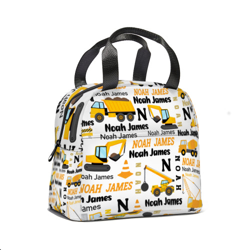 Personalized Construction Trucks Backpack For Kids