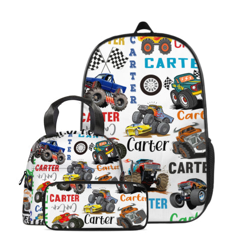Livraison gratuite✈️Sac à dos Monster Truck avec nom personnalisé