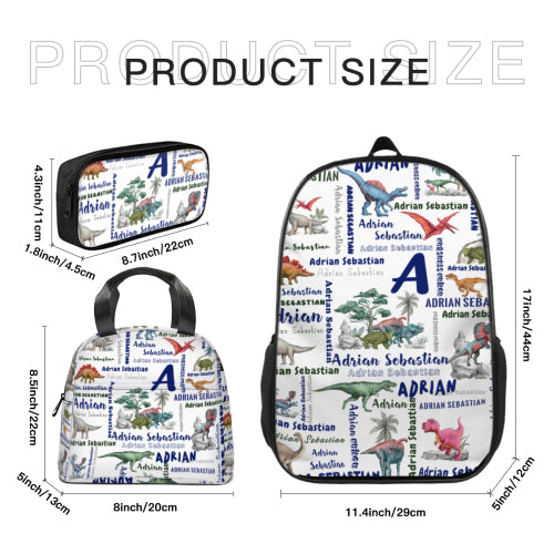 Personalized Custom Dinosaur Name Backpack - Gifts For Kids